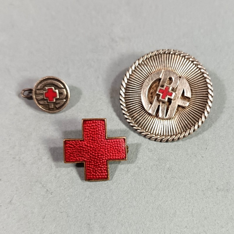 ENSEMBLE INSIGNES INFIRMIERE CRF CROIX ROUGE FRANCAISE INSIGNE EN ARGENT VAN CLEFF & ARPELLS